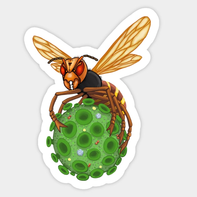 The Bugs of 2020 Sticker by RollingDonutPress